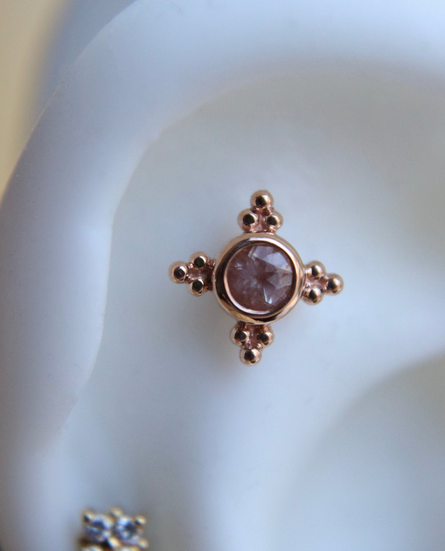 Small Kandy with Oregon Sunstone - 14k Gold | Fundamental Body Piercing  Chicago