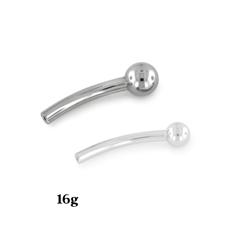 16g Threadless Curved Barbell Shaft - Titanium | Fundamental Body Piercing